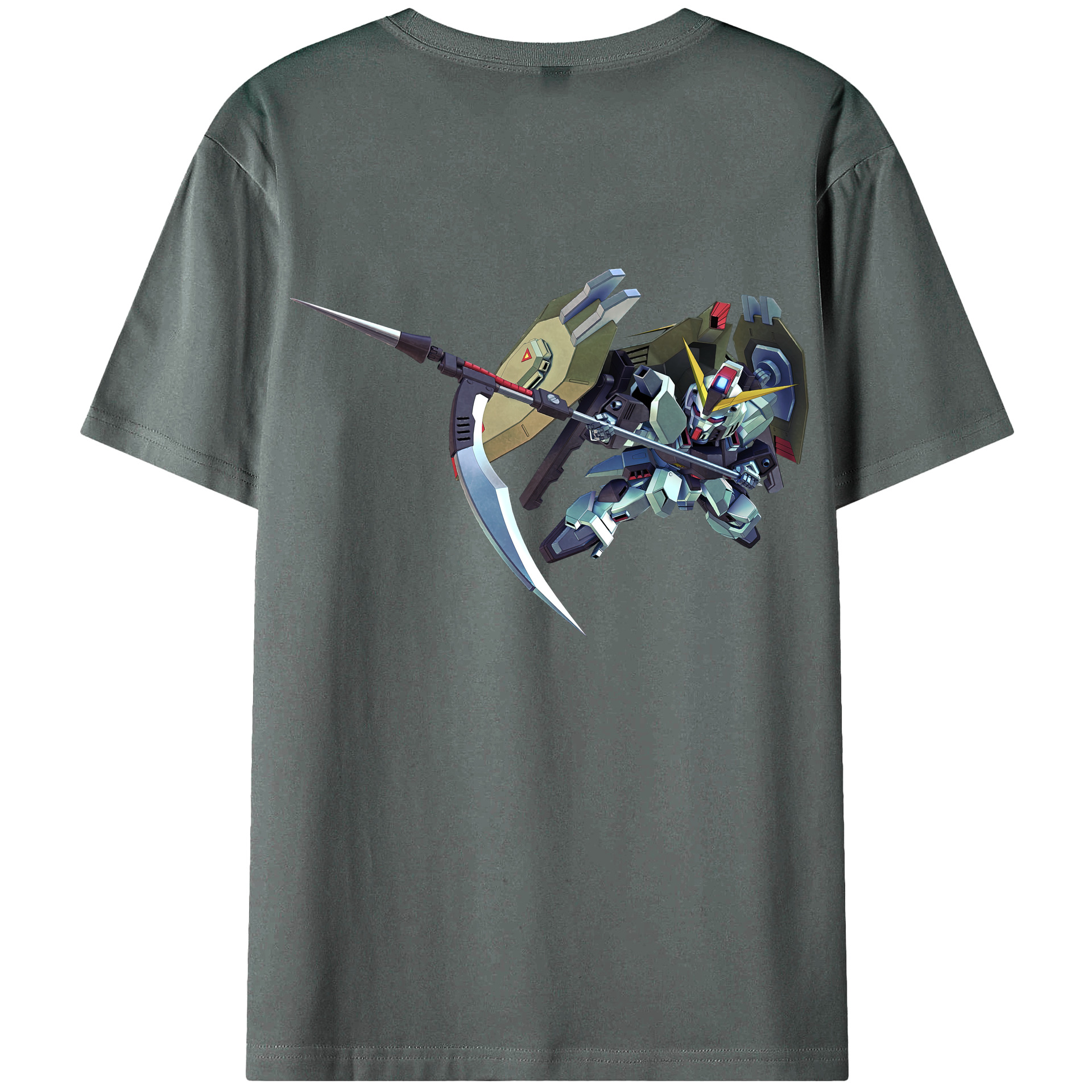 （画像用） 機動戦士ガンダム Mobile Suit Gundam 綿100％ メンズ半袖Tシャツ（バックプリント） 通気性